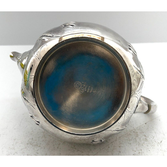 Middletown Plate Co. QuadruplePlate 1041 Hard White Metal #5 Teapot Kettle Vtg - Picture 6 of 12